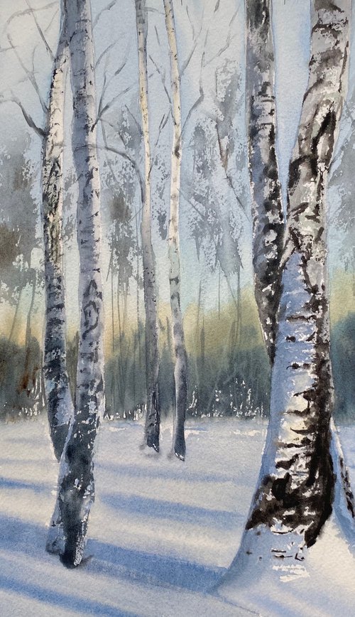 Russian birches by Alla Semenova