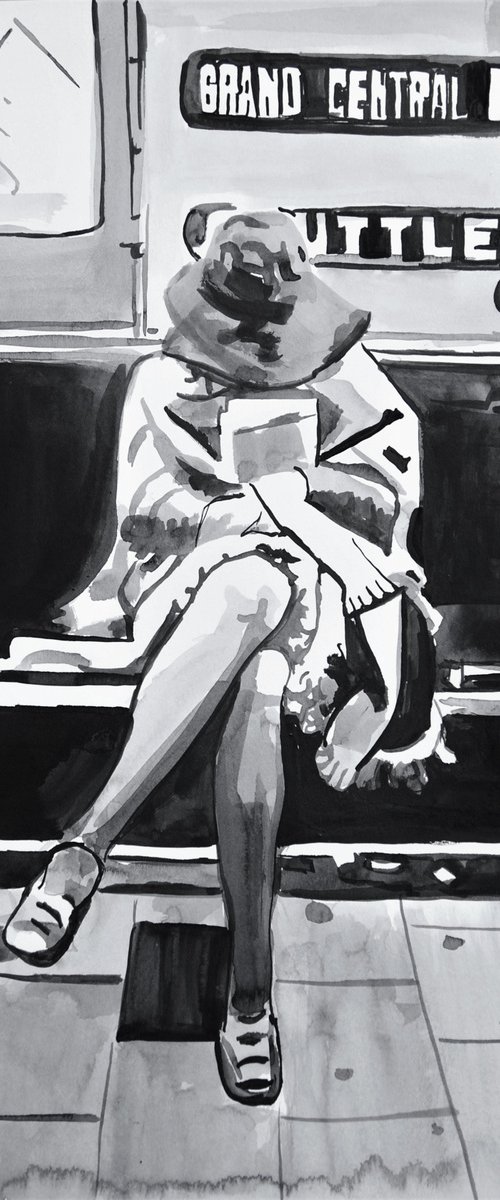 Traveler #4 / 42 x  29.7  cm by Alexandra Djokic