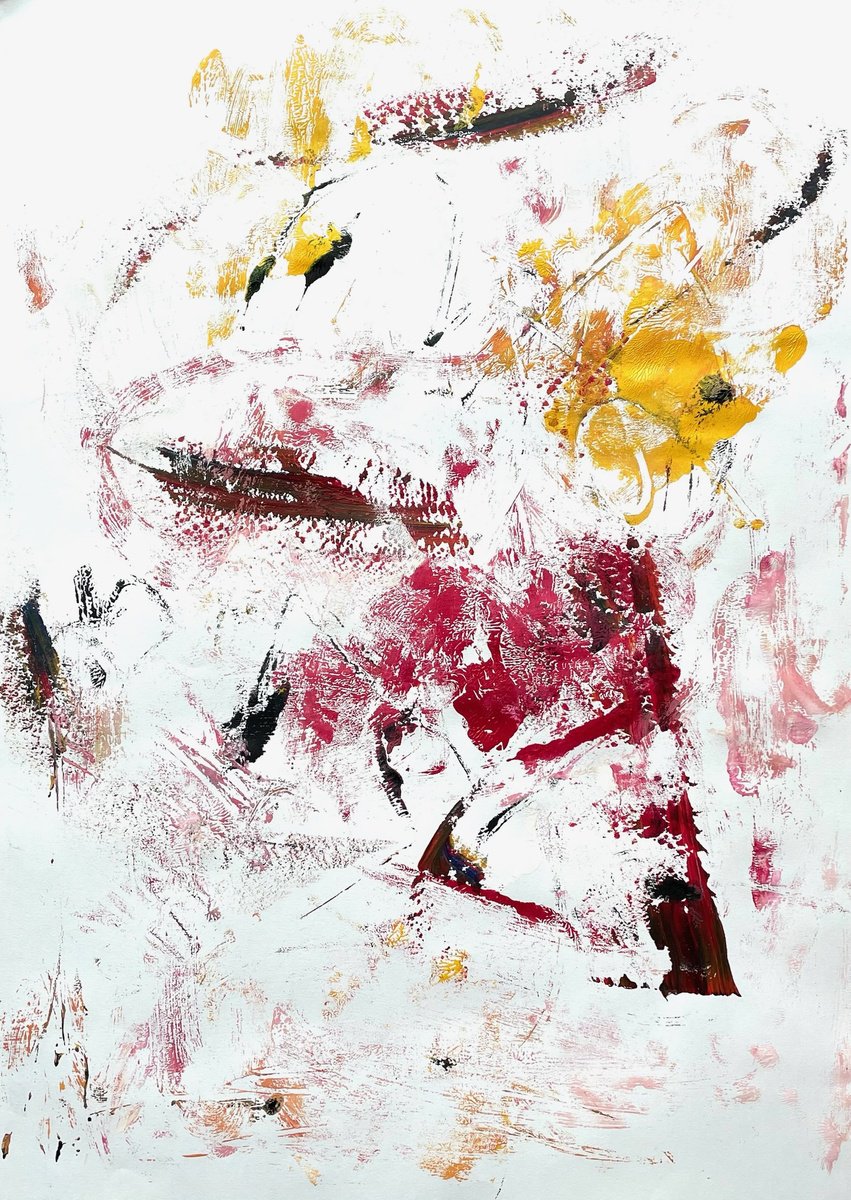 Organic Abstract Acrylic Painting By Christel Haag, 16 X 22, Love Life 2, Original Artwork