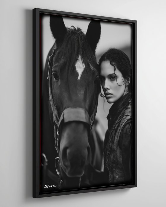 Lady and horse B0805A