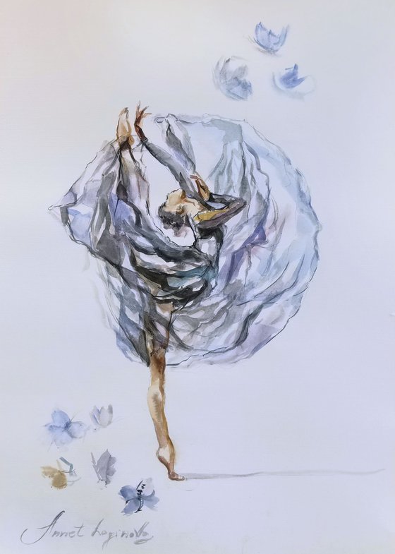 Ballerina with butterflies