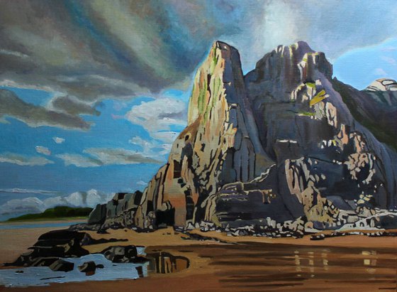 Light  On Great Tor, Gower