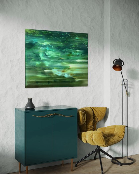 La ripetizione - Large green painting