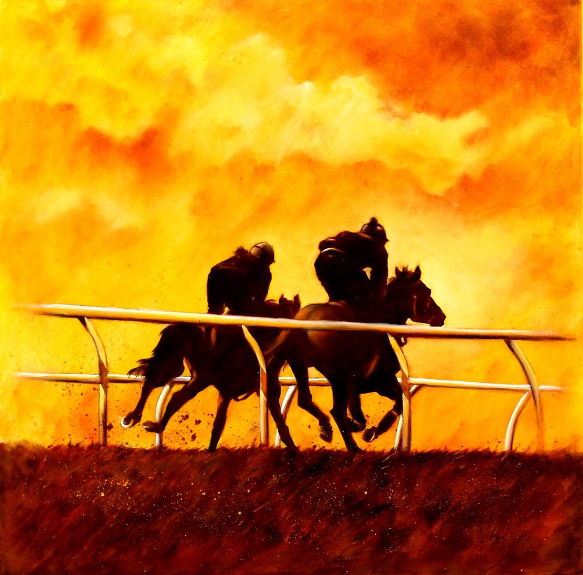 Morning Gallop, Middleham by Brian Halton