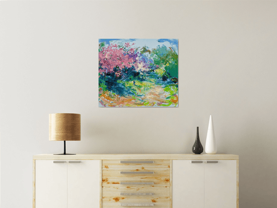 Spring inspiration . Lilac blooms | Summer garden | Original oil painting