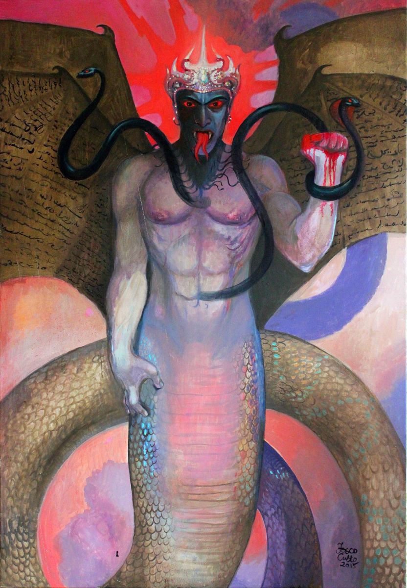 Illustrative Oil Painting , Azaradel By Fosco Culto, 35 X 51, Artwork For Sale On Artfinder