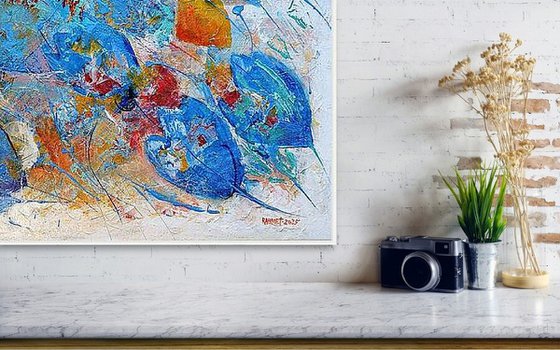 Fantasy with Blue Tulips