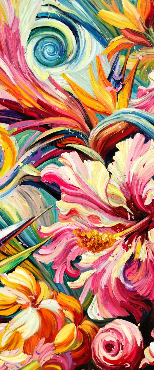 Sweet Havana  Abstract Floral by Angie Wright