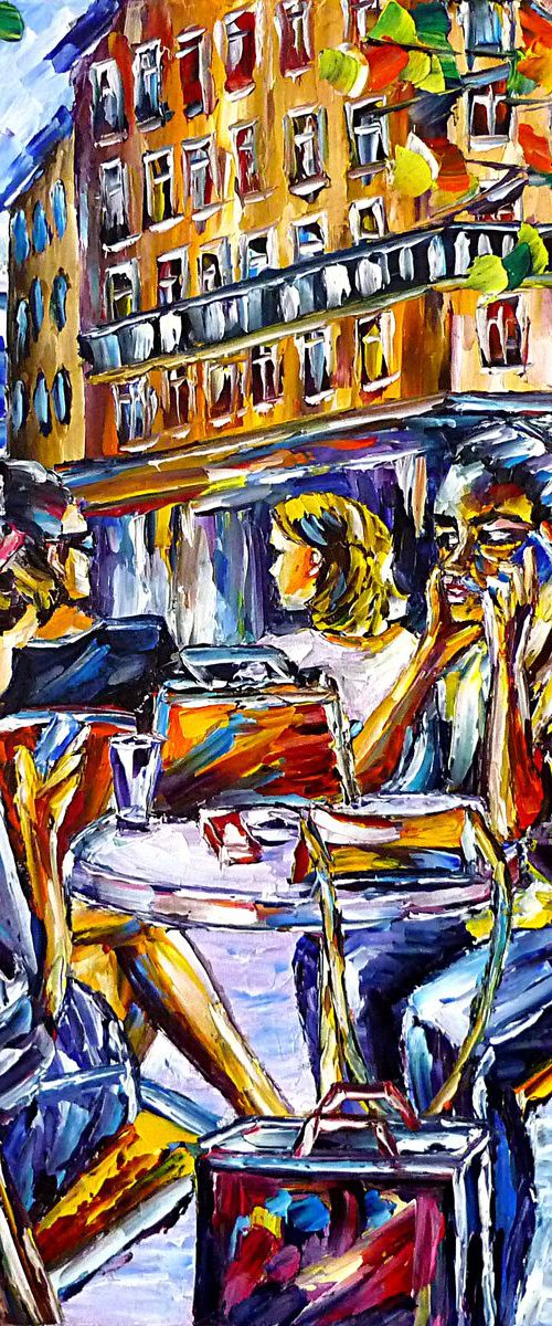 Street Cafe in Paris II by Mirek Kuzniar
