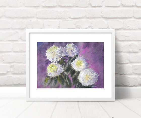 White chrysanthemums