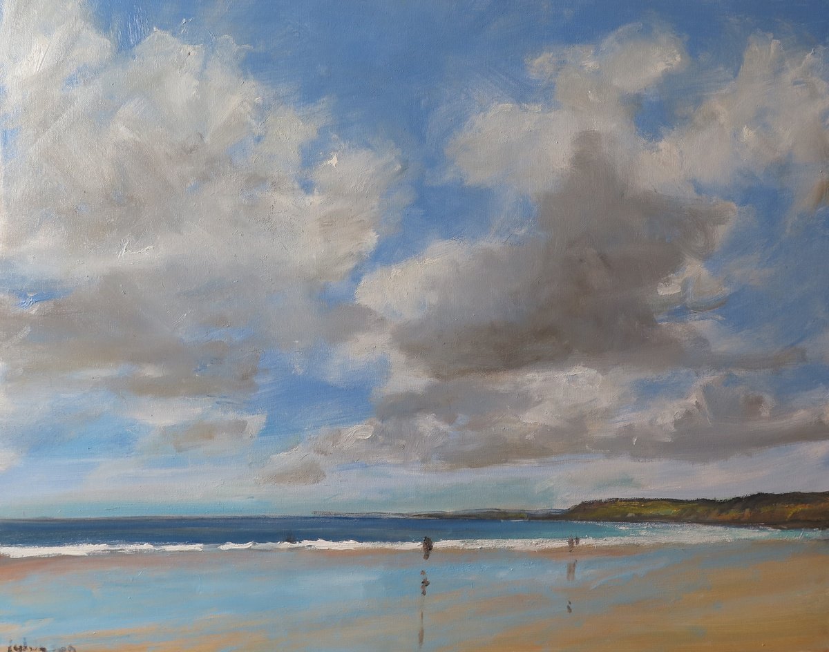 Filey, Sept 10 By Malcolm Ludvigsen, 30 X 24, Artwork For Sale On Artfinder