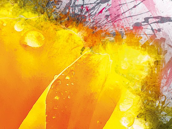 Gotas de lluvia, amarilla 2/XL large original artwork