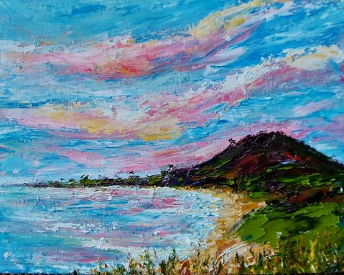 Sunset over Tara Hill Wexford by Niki Purcell