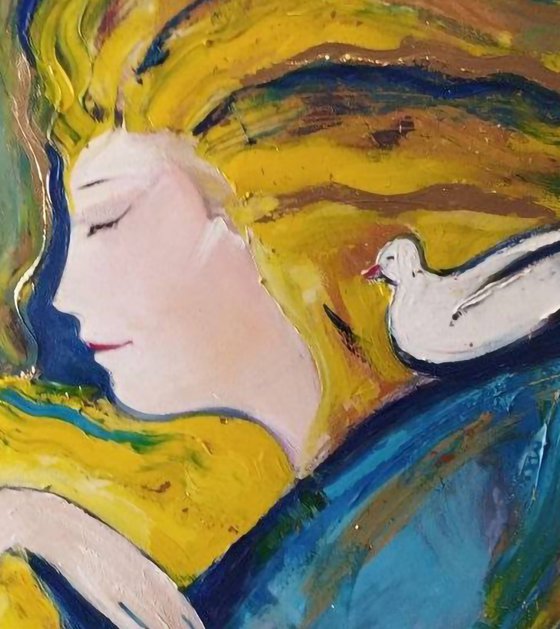 Woman and the Dove of Peace