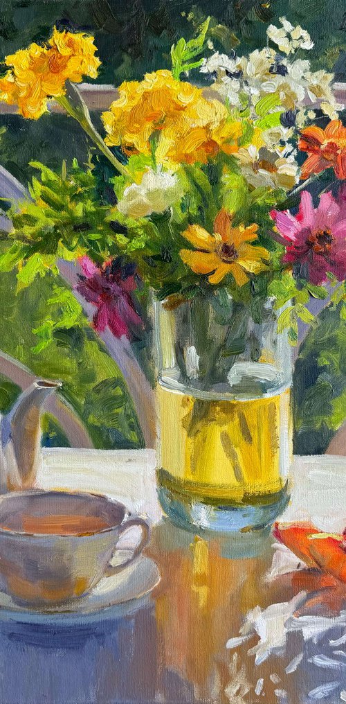 Summer Morning Tea by Nataliia Nosyk