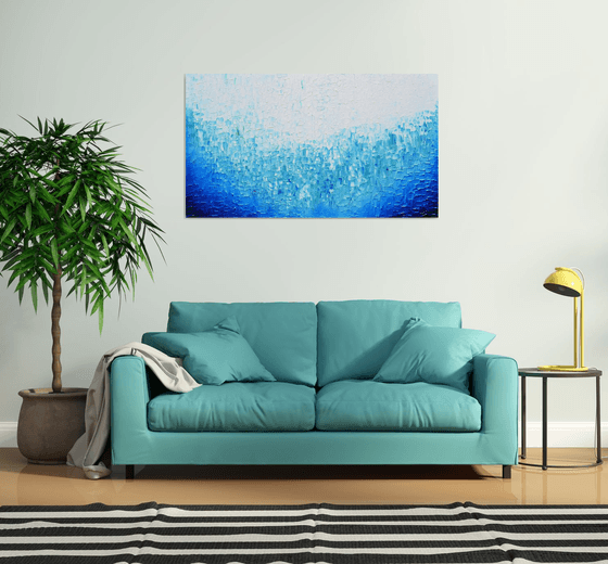 Tranquil XIII - Large Blue Painting