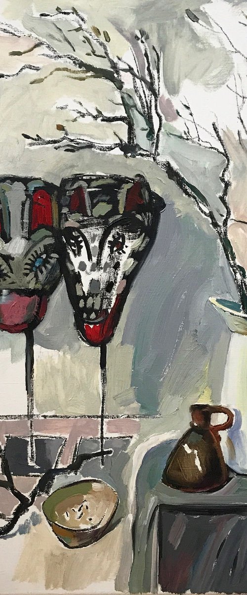 Still life with masks by Natalia Matveeva