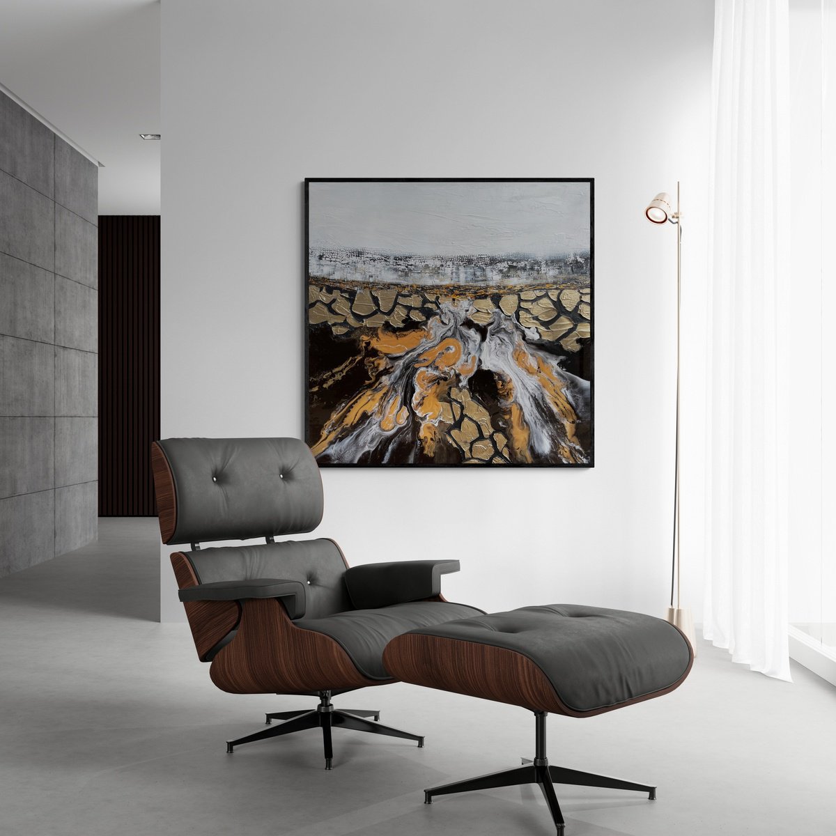 Golden Tectonics By Julijana Ravbar, 39 X 39, Artwork For Sale On Artfinder