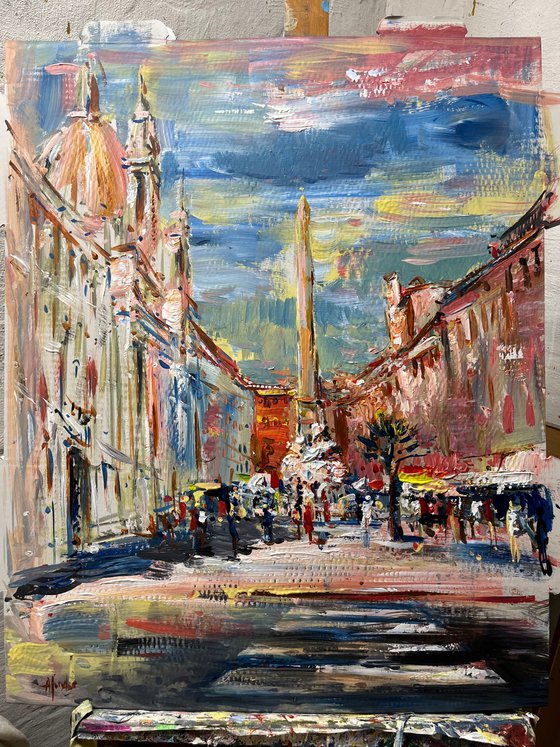 Piazza Navona ( Rome )  2022 Painting