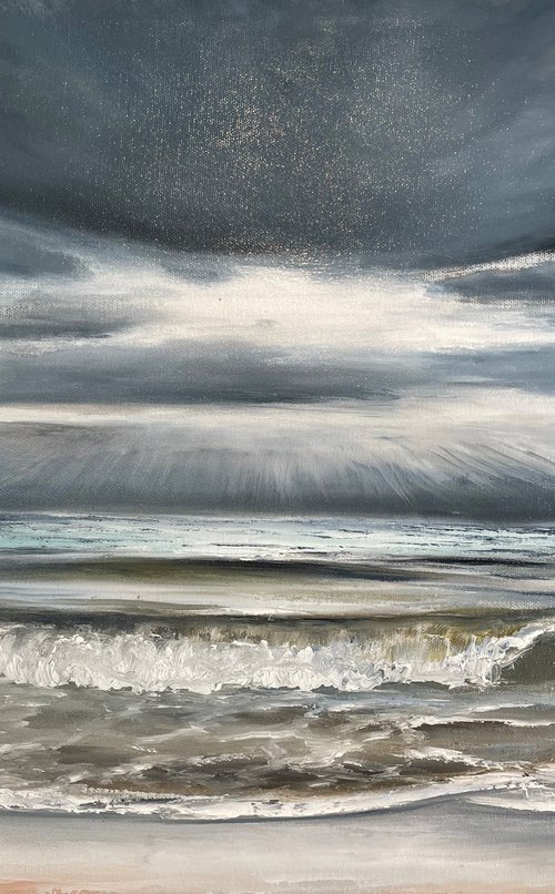 STORMY SEASCAPE 2021 by Aflatun Israilov