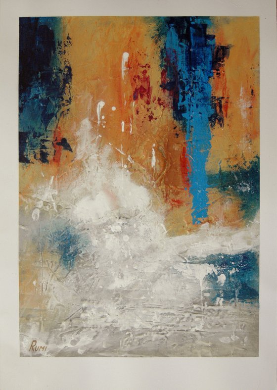 "Abstract Variations # 41". Matted and framed.