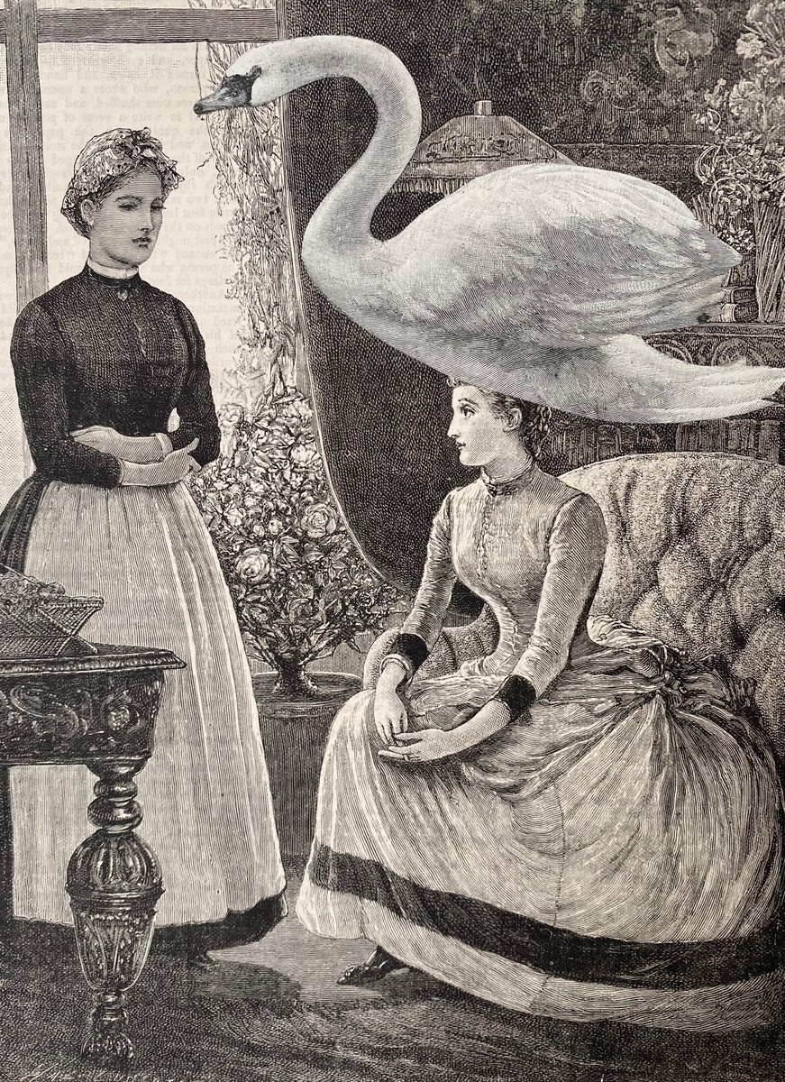 Surrealistic Portrait Collage By Tudor Evans, 7 X 9", Patricia And Mary With The New Hat, Original Artwork