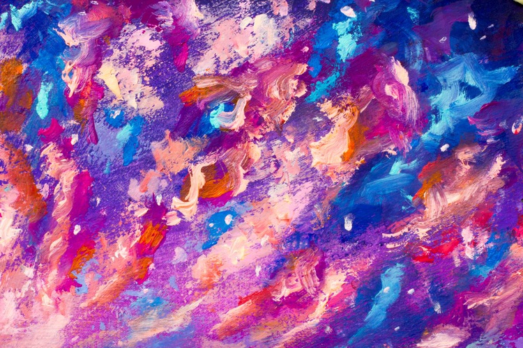 Oil Painting Blue Violet Purple Universe Cosmos Artfinder
