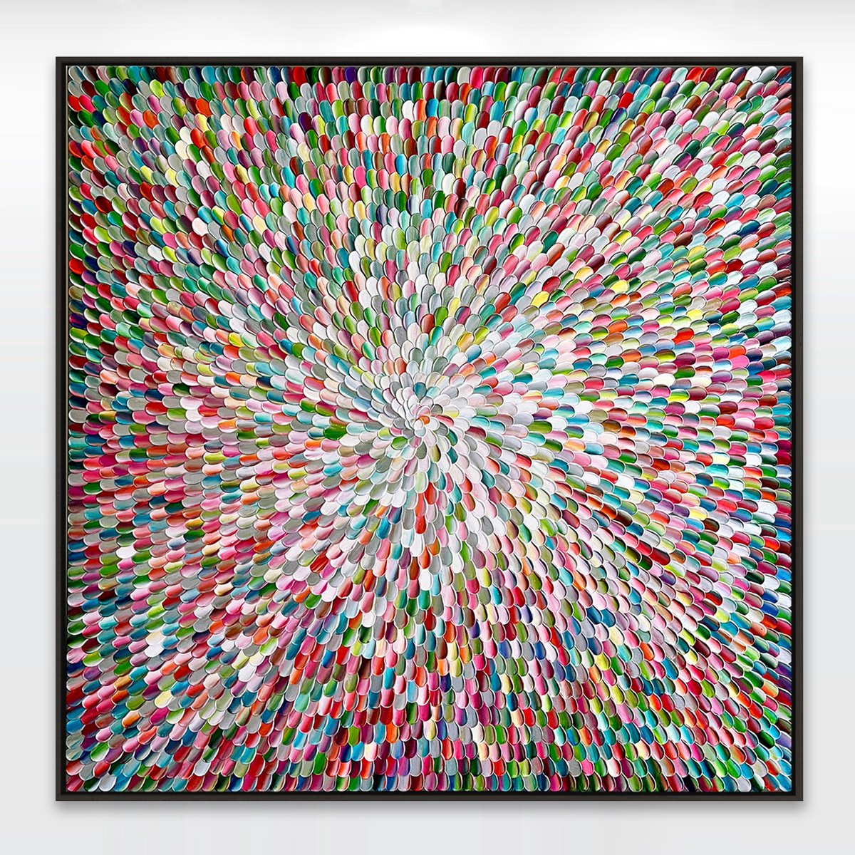 Organic Abstract Acrylic Painting By Tatiana Georgieva, 49 X 49", Sanctus Universum V, Original Artwork