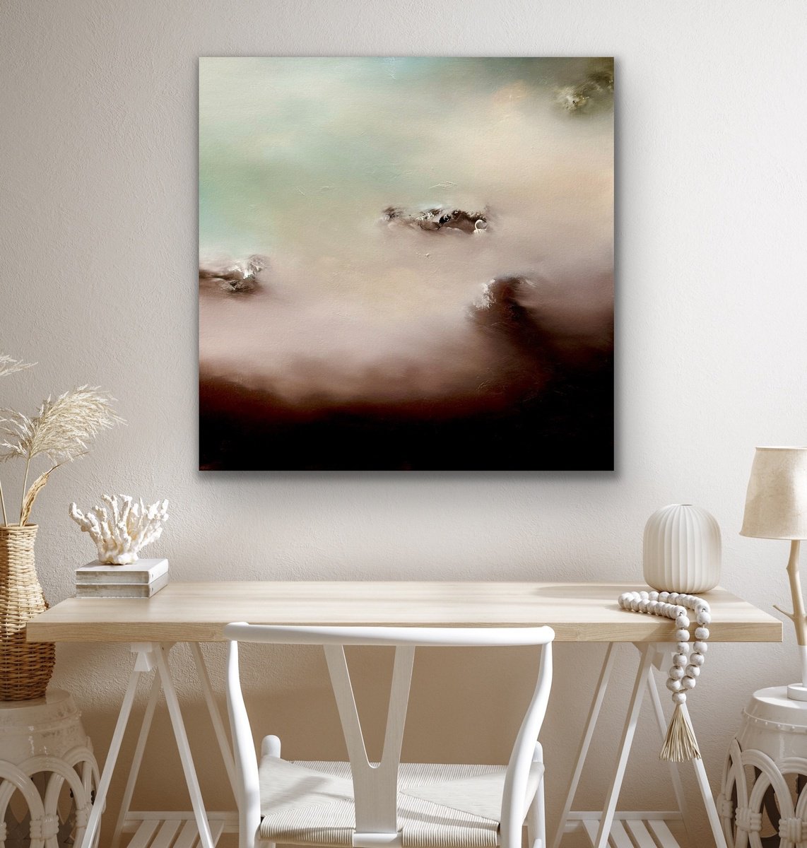 Abstract Oil Painting By Jonesy, 24 X 24, Deep Connection, Original Artwork