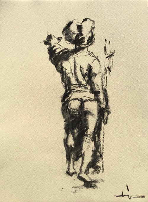 Character Seen From Behind, inspired by Vasari by Dominique Dève