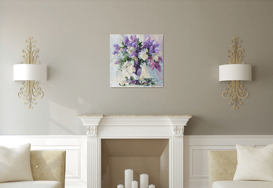 Lilac in an antique vase