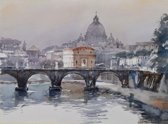 The angels' bridge in Rome (  Ponte Sant'Angelo ) II