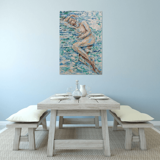 Laguna Monet – Blue White Figurative