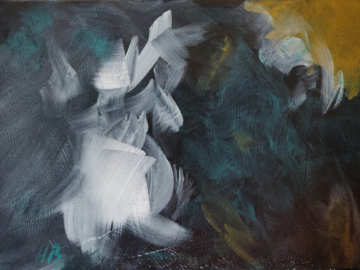 Impressionistic Landscape Oil Painting By Hal Bohner, 18 X 16, Outside Break 2, Original Artwork