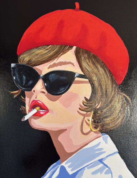 Girl in a red beret