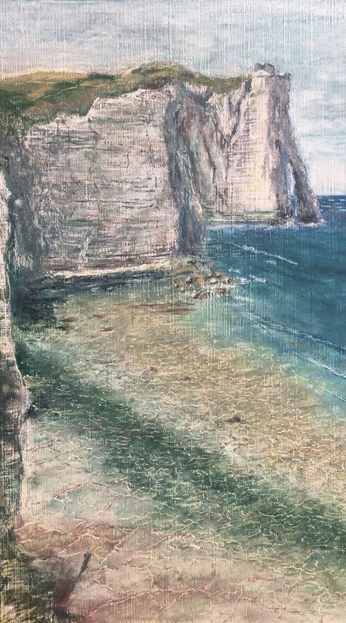 Etretat Cliffs at Low Tide by Albert Safiullin
