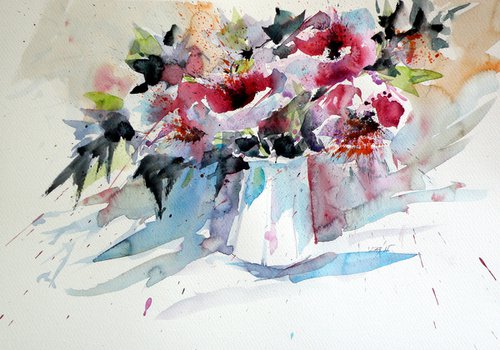 Still life with flowers III by Kovács Anna Brigitta