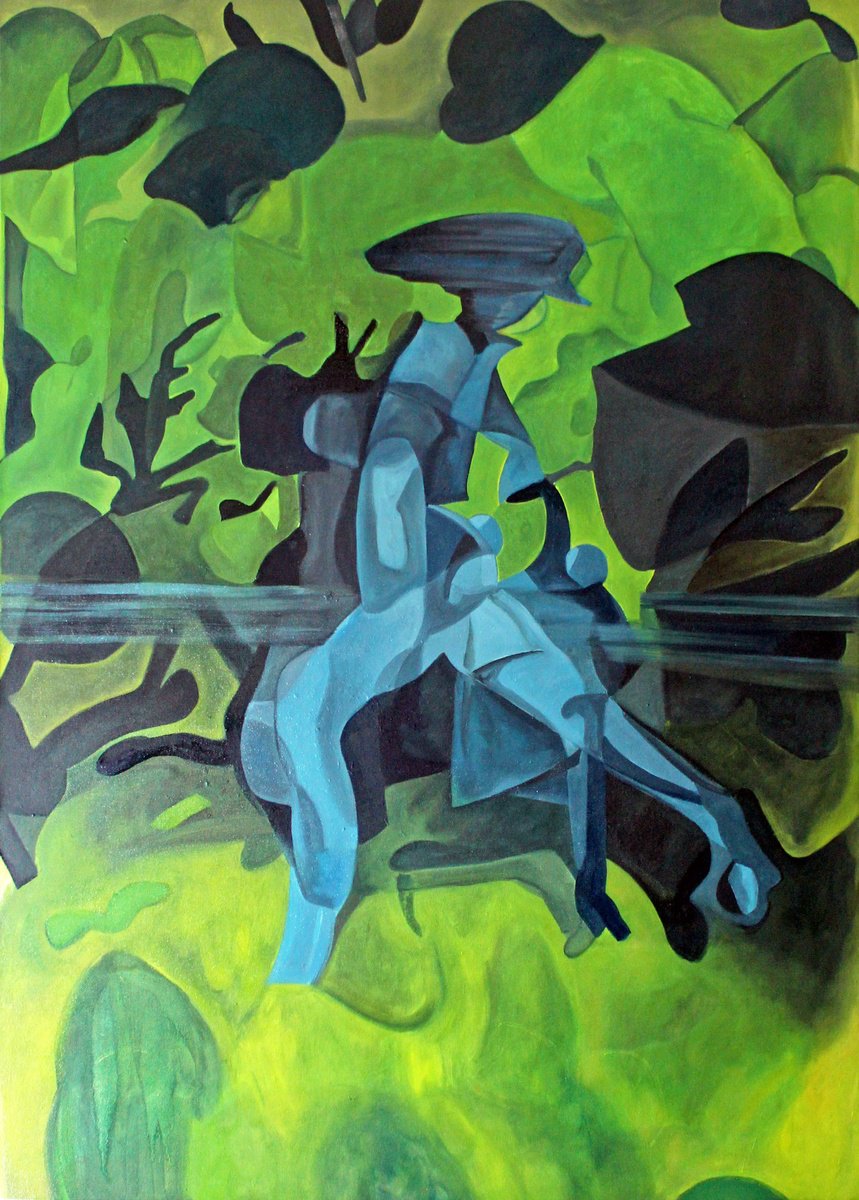 Expressive Portrait Oil Painting By Ben Stephenson, 29 X 41, Somnambulant, Original Artwork