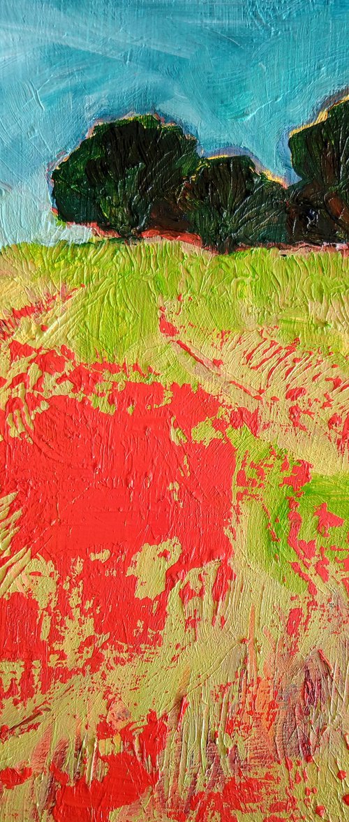 Cloaked in Poppies- Miniature Landscape by Mary Kemp