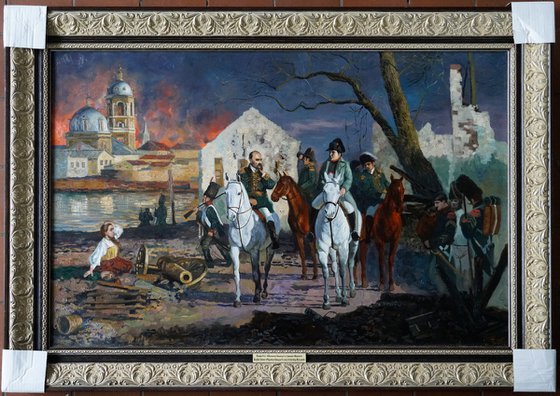 Napoleon was in burning Moscow