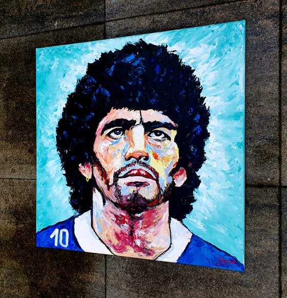 Portrait of  Maradona