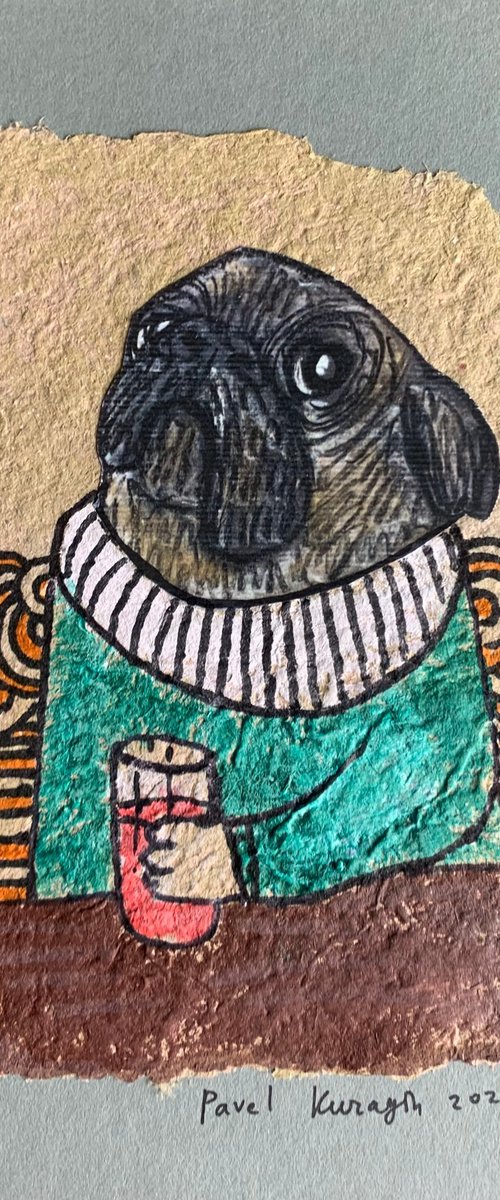 Drinking dog #172 by Pavel Kuragin