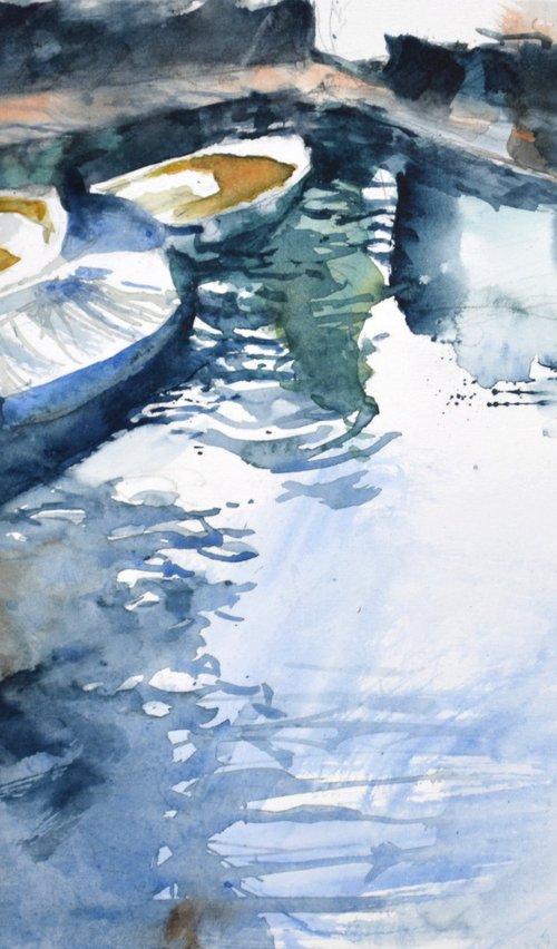 Three boats by Goran Žigolić Watercolors