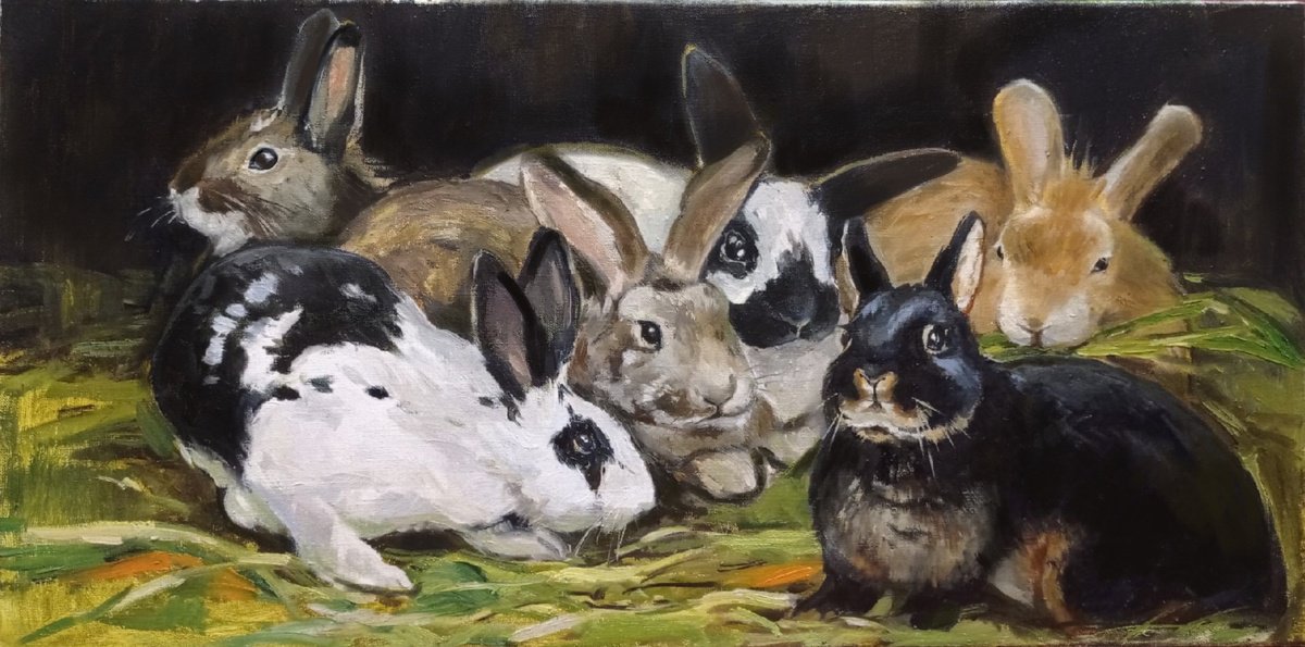 Rabbits by Elena Utkina