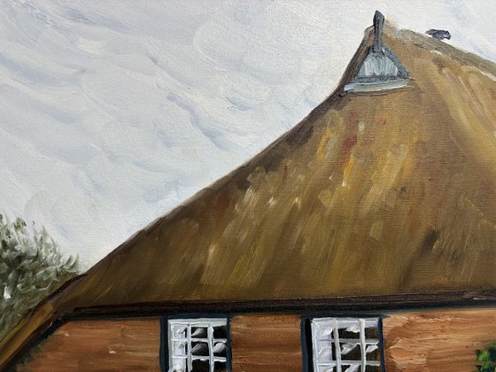 Dutch house with thatched roof