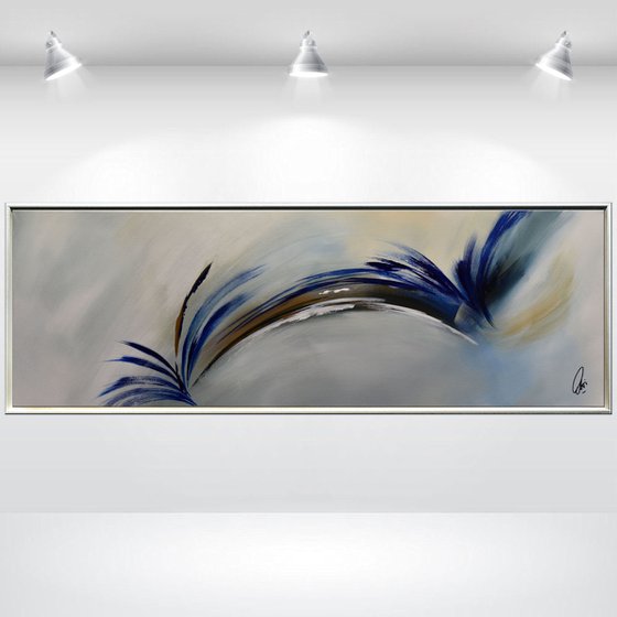 Carpe Diem  - abstract acrylic painting, canvas wall art, framed modern art