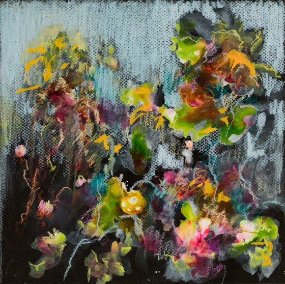 Abstract flowers - small size -26X26cm