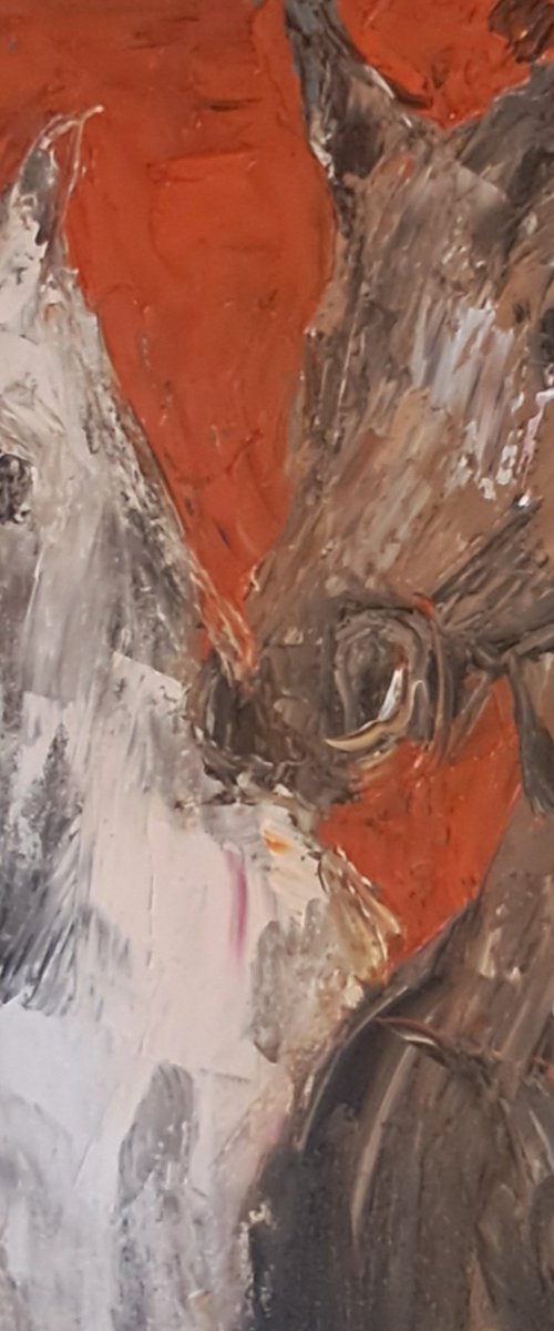 Connemara pony and friend by Deborah Donnelly