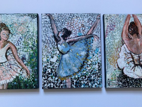Ballet Art Lovers Gift Ideas For Ballerinas Paintings on Canvas Original Dance Pose Gifts For Her