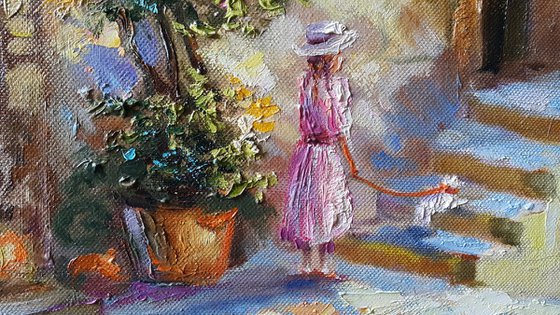 Childhood memories - original oil painting by Viktoria Lapteva